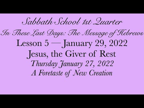 Jesus, the Giver of Rest — A Foretaste of New Creation