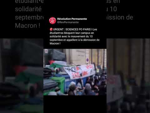 ???? 11 septembre - blocage à SCIENCES PO PARIS