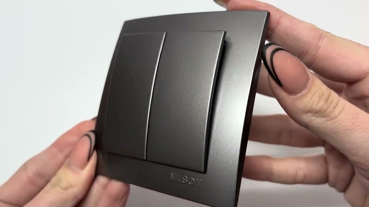 Вимикач двоклавішний NILSON Touran Антрацит 24161003