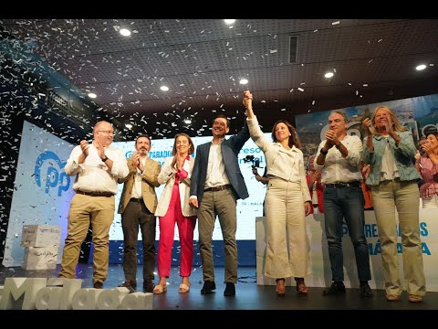 Cuca Gamarra y Juanma Moreno clausuran el XIV Congreso del PP de Málaga.