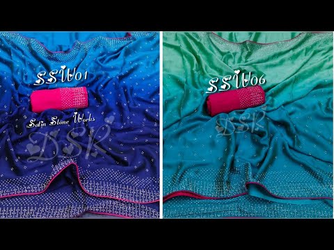 Satin Silk with Heavy Stone Work | VG Fashions