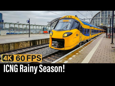 Train Cab Ride NL / ICNG in Rainy Season / Rotterdam - Amsterdam (HSL) / ICNG / October 2023
