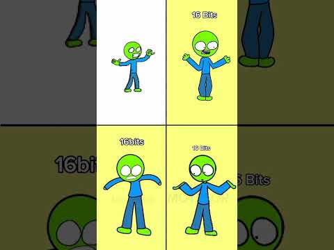 64 bits 32 bits 16 bits 8 bits 4 bits 2 bits 1 bit (Animation meme)#shorts