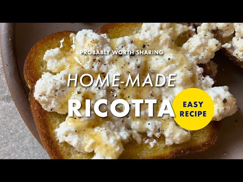 This recipe for home-made ricotta cheese only takes 20 minutes!