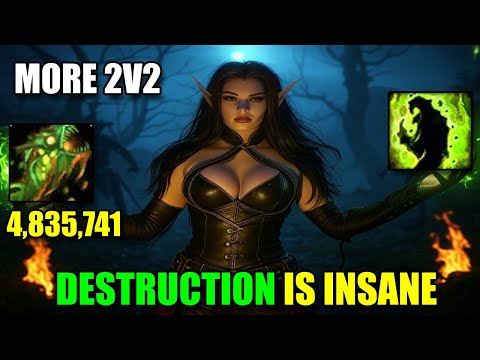 4 MILLION CHAOS BOLTS? DESTRUCTION WARLOCK SEEMS INSANE IN 2V2 ARENAS | The War Within PvP