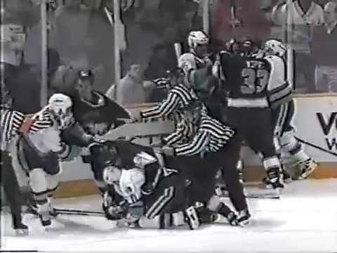 Los Angeles Kings vs San Jose Sharks Brawl 1997