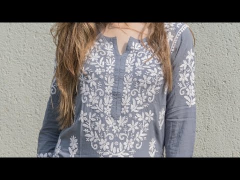 How to cutt grey colour Kurti