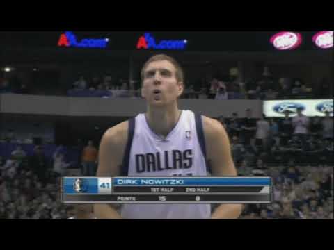 Dirk Nowitzki 2010 Highlights vs Jazz 31 Pts 15 Rebs 4 Ast only 12 FGA 12/11/2010