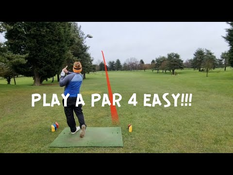 How to play a PAR 4 golf hole EASY!!!