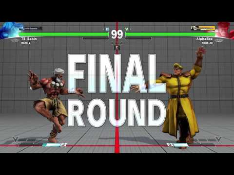 Street Fighter V ★ Ts-Sabin (DHALSIM) Vs AlphaBee (M.BISON) ★ Ranked Match 1080p