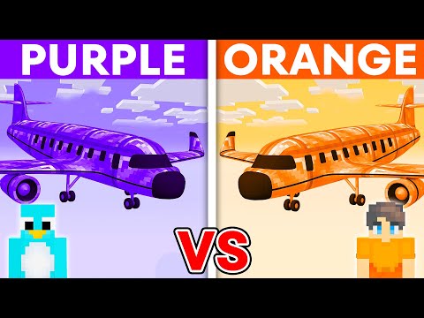 ONE COLOR: AIRPLANE House Build Challenge in Minecraft