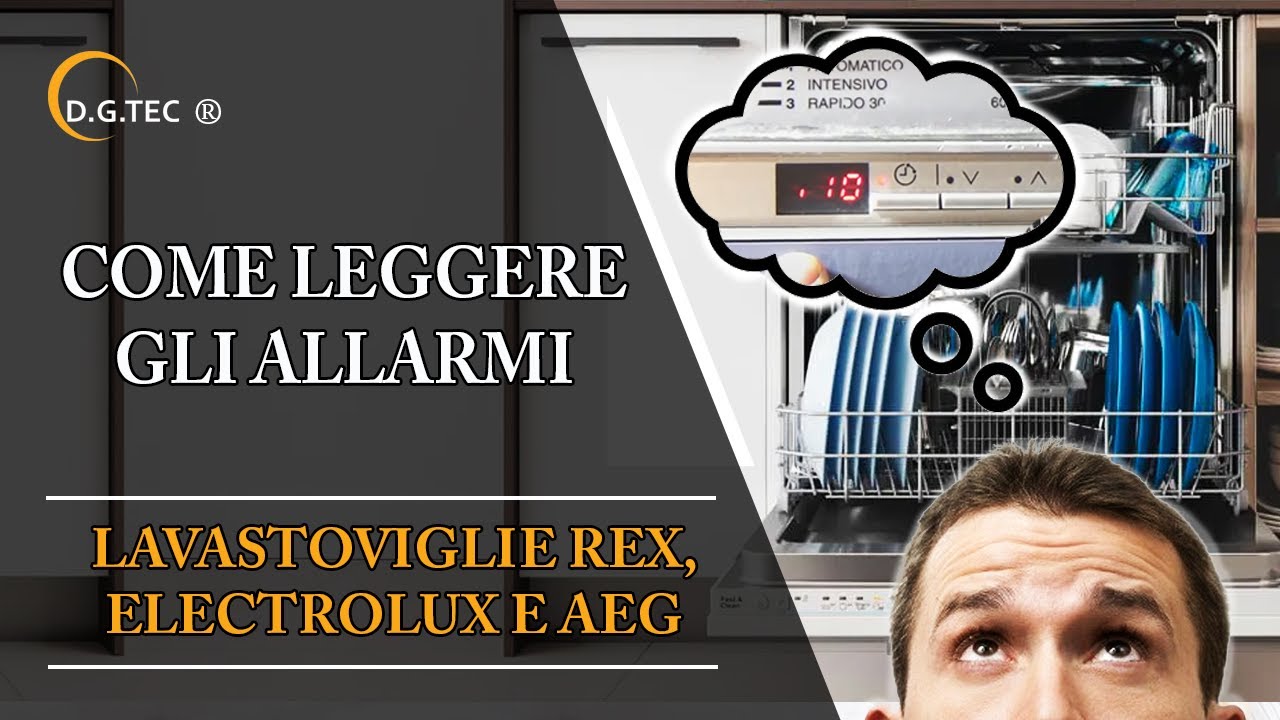 Lettura codici errore lavastoviglie Rex Electrolux AEG e modalità di servizio