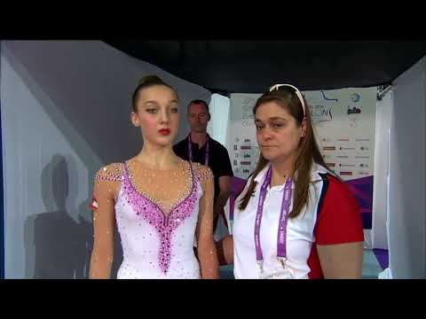 SLAVOVA Oksana(AUT) - 2016 Rhythmic Europeans junior qualifications BALL Holon (ISR)