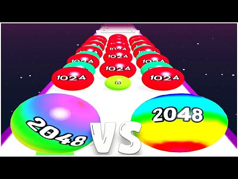 2048 Balls - Color Ball Run (iOS) Vs Ball Road 2048 3D Ball Game (iOS)