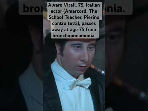 Alvaro Vitali, 75, Italian actor, passes away at 75 from bronchopneumonia #death #actor #italy #rip