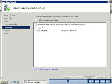 comment installer hyper-v windows server 2008