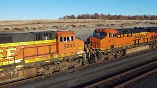 Five BNSF Locomotives, Many Different Paint Schemes!  Railfanning BNSF Trains In Washington.