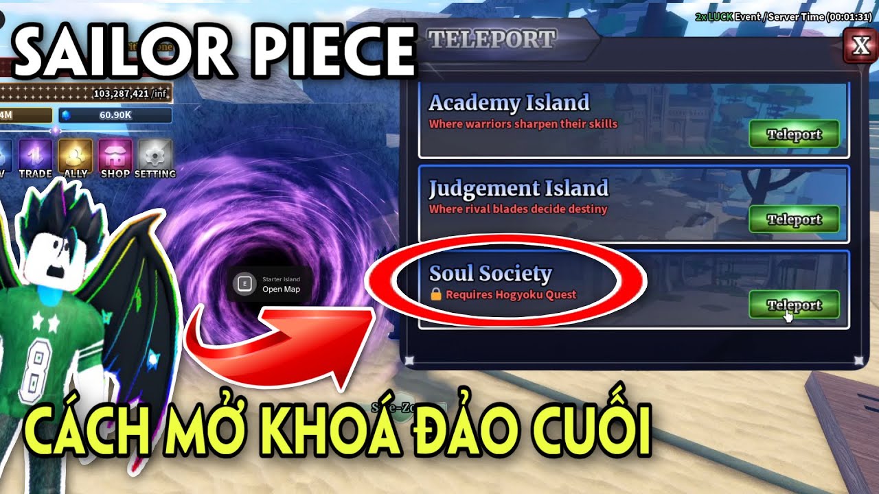 CÁCH MỞ KHOÁ ĐẢO CUỐI TRONG SAILOR PIECE ( ĐẢO SOUL SOCIETY )