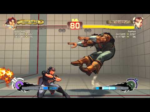 Super Street Fighter 4 AE PC Online Battle - Jophys(Chun-Li) vs AlexLeder(T.Hawk)