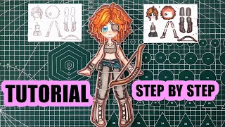 TUTORIAL MAKE PAPER DOLL STEP BY STEP | DIY