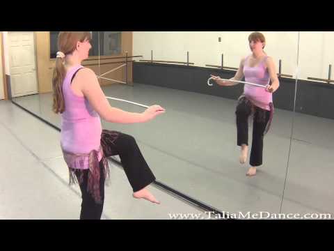 Belly Dance Lesson With Talia - Raks Al Assays Cane Dance Saidi Sweep S2:E18 Lesson #58 (fixed)
