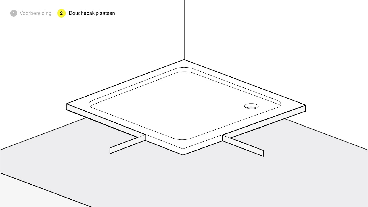 Hoe plaats je een lage douchebak