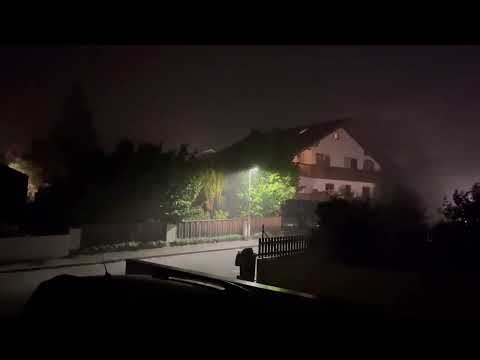 Unwetter am 24.08.2023 in Bayern. Sturmböen und Hagel