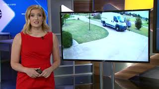 Delivery driver tosses packages