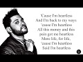 The Weeknd - Heartless | Lyrics on Screen