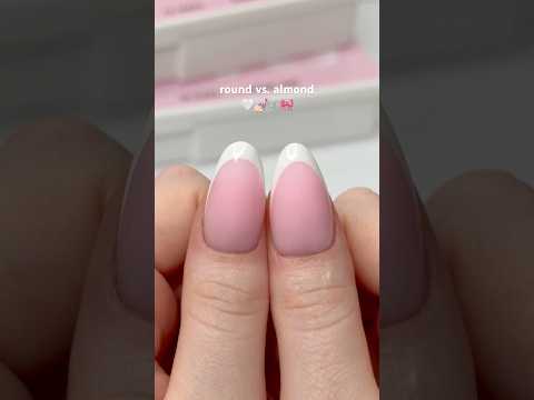 Round or Almond? 💅🏻 Products from Geli Potion 💗 #nails #diynails #nailart #nailinspo