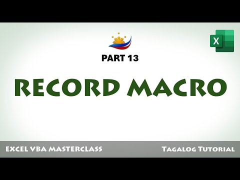 Excel VBA Part 13:  Record Macro