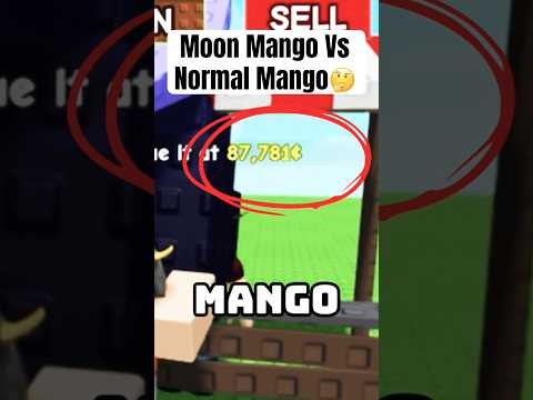 Moon Mango VS Normal Mango🤔 #memes #funny #real #roblox