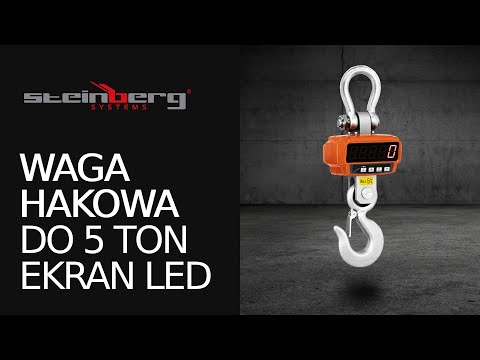 Video - Waga hakowa - 5000 kg / 1 kg - LED - cyfrowa - pilot z wyświeltaczem