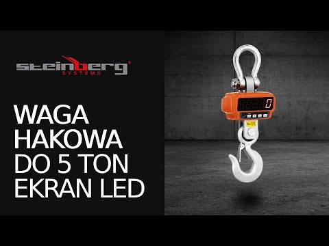 Video - Waga hakowa - 5 t / 1 kg - bezprzewodowy pilot