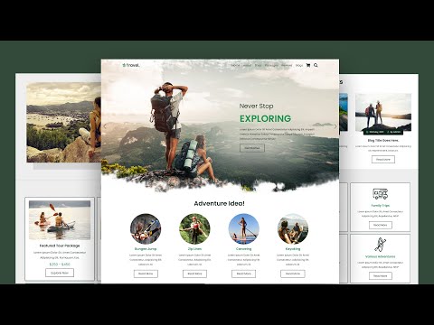 Create A Responsive Adventure & Tour Website Design Using HTML CSS / SASS & JavaScript Step By Step