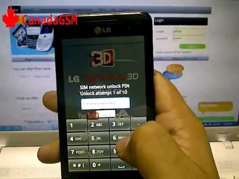 LG Optimus 3D /LG Thrill P920 Unlocking Instructions