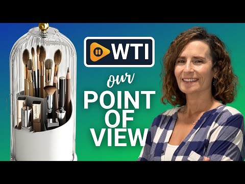 Acina Makeup Brush Organizer with Lids Rotatable 360° Makeup Organizer Brush Holder Dustproof Cosmetic Storage Box - WTI product video review