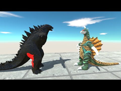 DARK GODZILLA VS GIGAN 197X WHO WILL WIN - Animal Revolt Battle Simulator