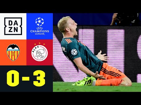 Van de Beek und Ajax eiskalt: Valencia - Ajax 0:3 | UEFA Champions League | DAZN Highlights