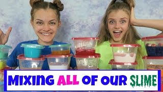 Mixing All of Our Slime ~ Huge Slime Smoothie ~ Ja