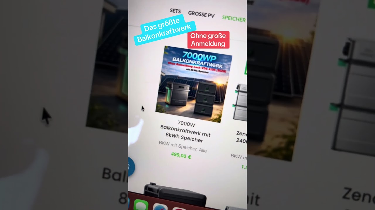 Das größte Balkonkraftwerk bis 7000W ohne Anmedung