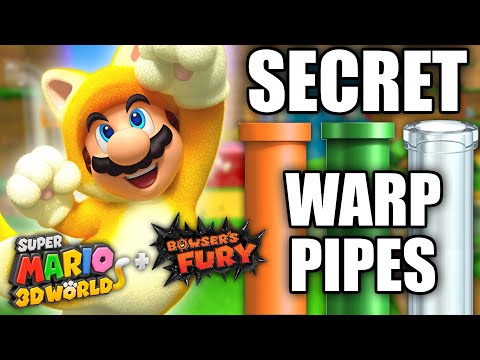 HOW TO FIND Secret Warp Pipes in Super Mario 3D World + Bowser's Fury for Nintendo Switch