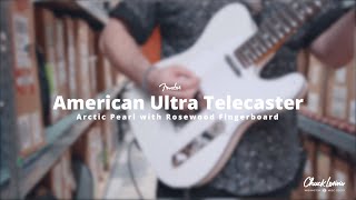 Video thumbnail for Fender American Ultra Arctic Pearl Telecaster Guitar Demo by Chuck Levin's Washington Music Center