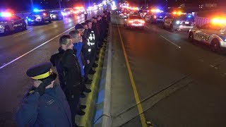 Hundreds of RCMP, Paramedics, Firefighters, Sheriff's salute fallen Abbotsford Police Officer