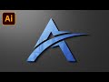 Letter A Logo Design Tutorial In Adobe Illustrator Letter A Logo Design