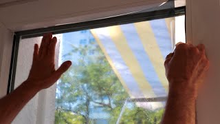Apply sun protection film / window film - DIY