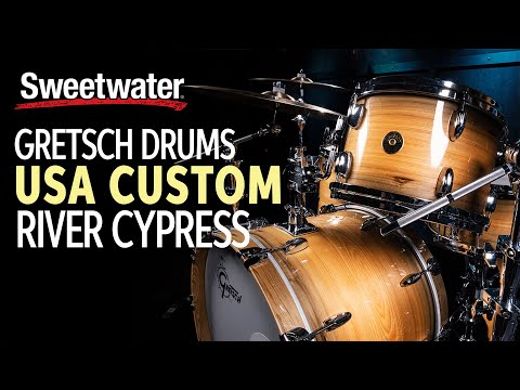 Gretsch Drums USA Custom Rock River Cypress 4-piece Shell Pack Demo