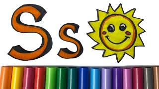 Learning letter S phonics in 1 minute drawing Crayola Color Markers