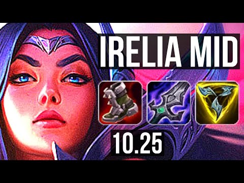 IRELIA vs LUCIAN (MID) | 10 solo kills, 300+ games, Dominating | EUW Master | v10.25