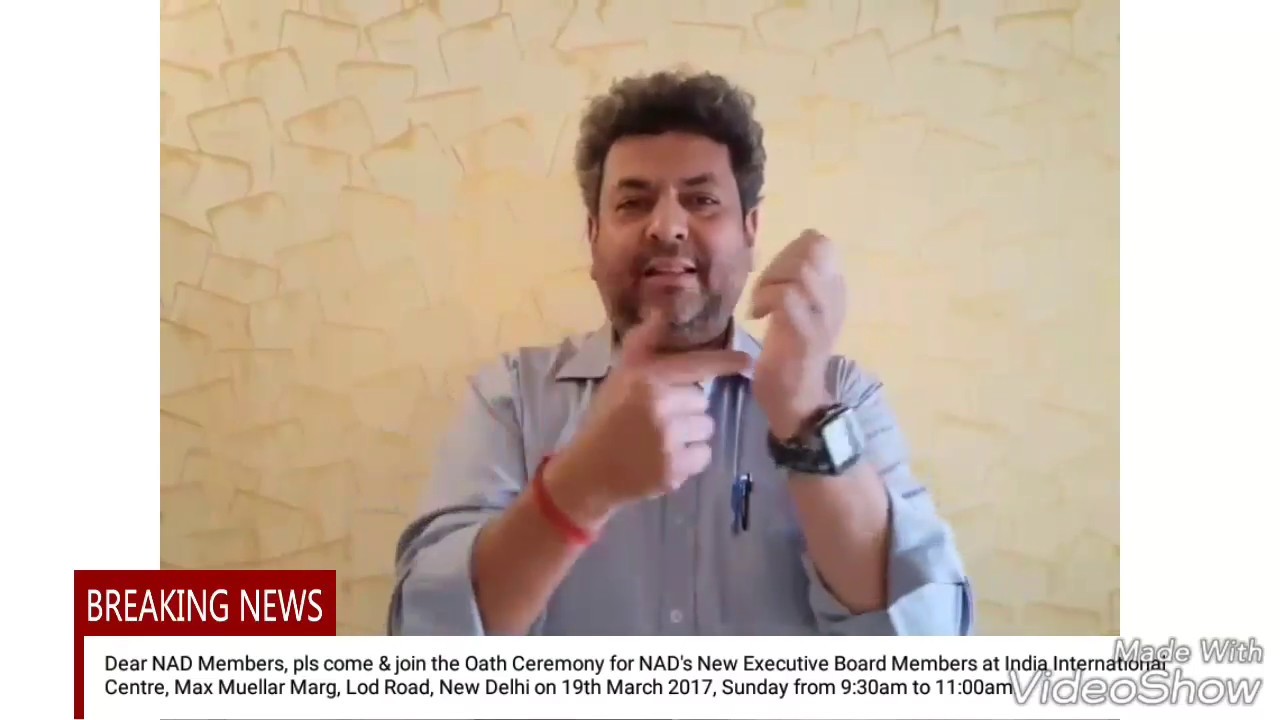 Oath Ceremony for NAD's New Executive Board Members on 19th March 2017 at 930am.